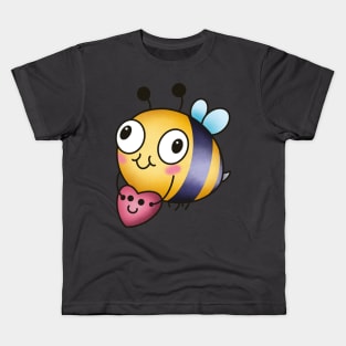 Valentines love bee friendship Kids T-Shirt